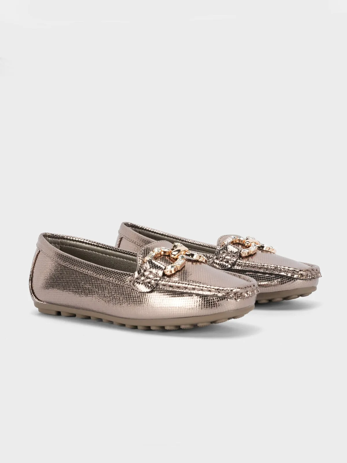 Girls "COSETTE" Buckled Adorn Moccasins